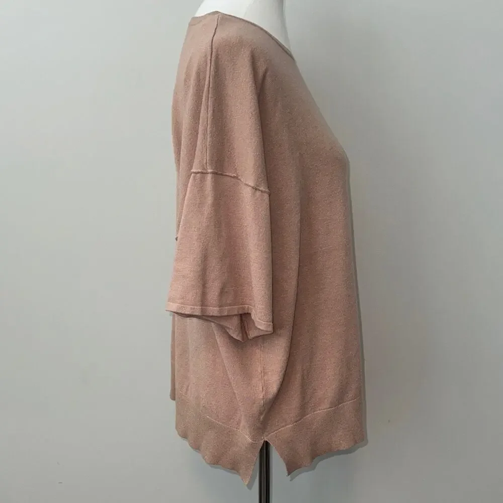Andree by Unit Casual Oversized Tan Knit Top Women's Medium